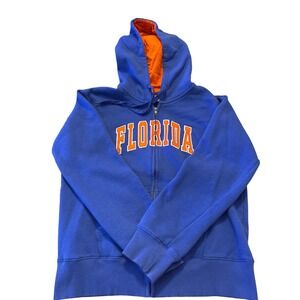 Colosseum Florida Gators Mens Large Blue Zip Hoodie Sweatshirt NCAA Applique